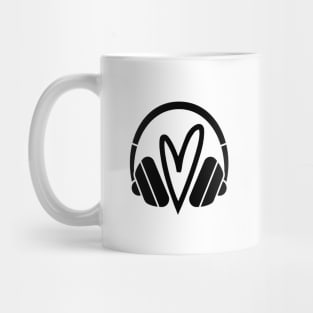 Listen to Your Heart Headphones Music Lover Intuition Audiofiction Mug